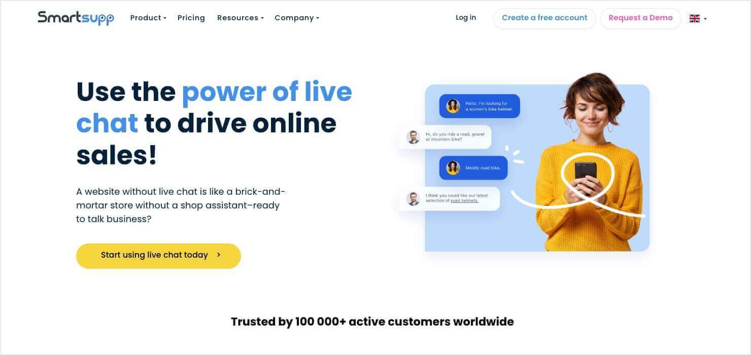 Smartsupp homepage