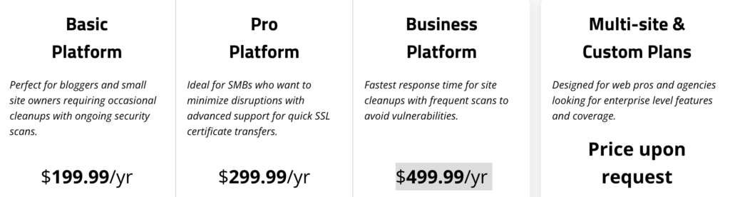 Sucuri Pricing - OptinMonster Sucuri Pricing