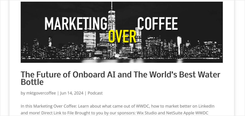 Marketing Over Coffee Podcast