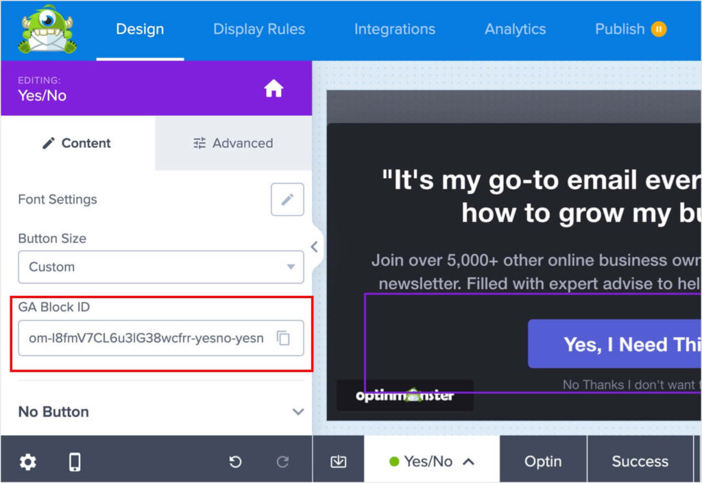 find-ga-block-id-for-optinmonster-multiple-event-tracking - OptinMonster