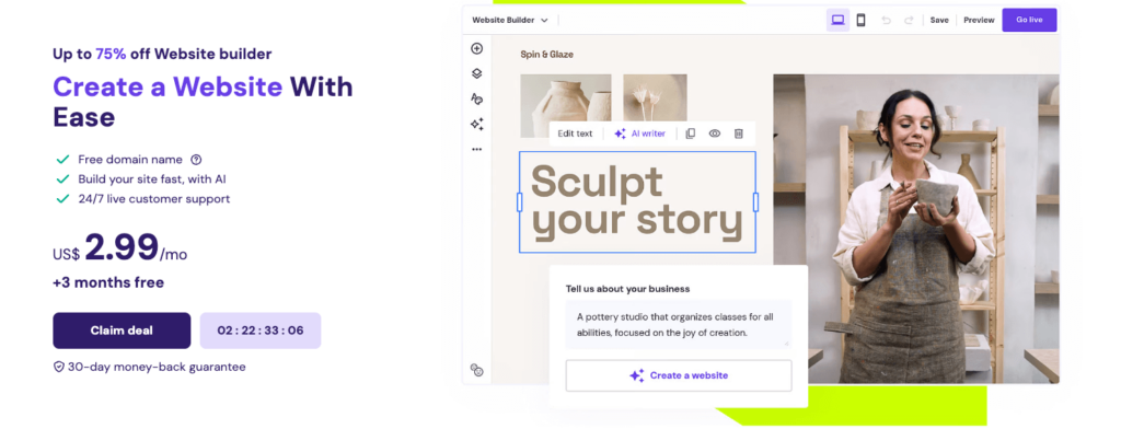 Hostinger-Website-Builder-Shopify-Alternative - OptinMonster