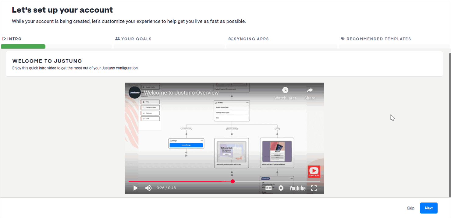 Justuno's setup - OptinMonster Justuno's setup