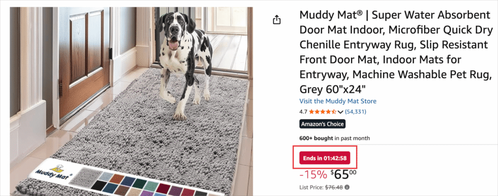 Sale ending example