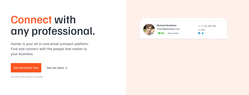 Hunter - lead generation tool