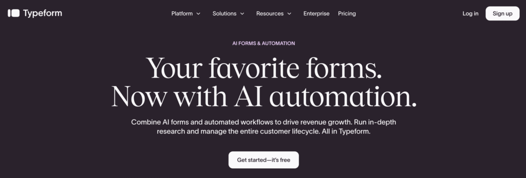 TypeForm - lead generation software