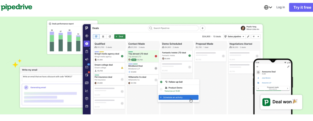 pipedrive - lead generation software