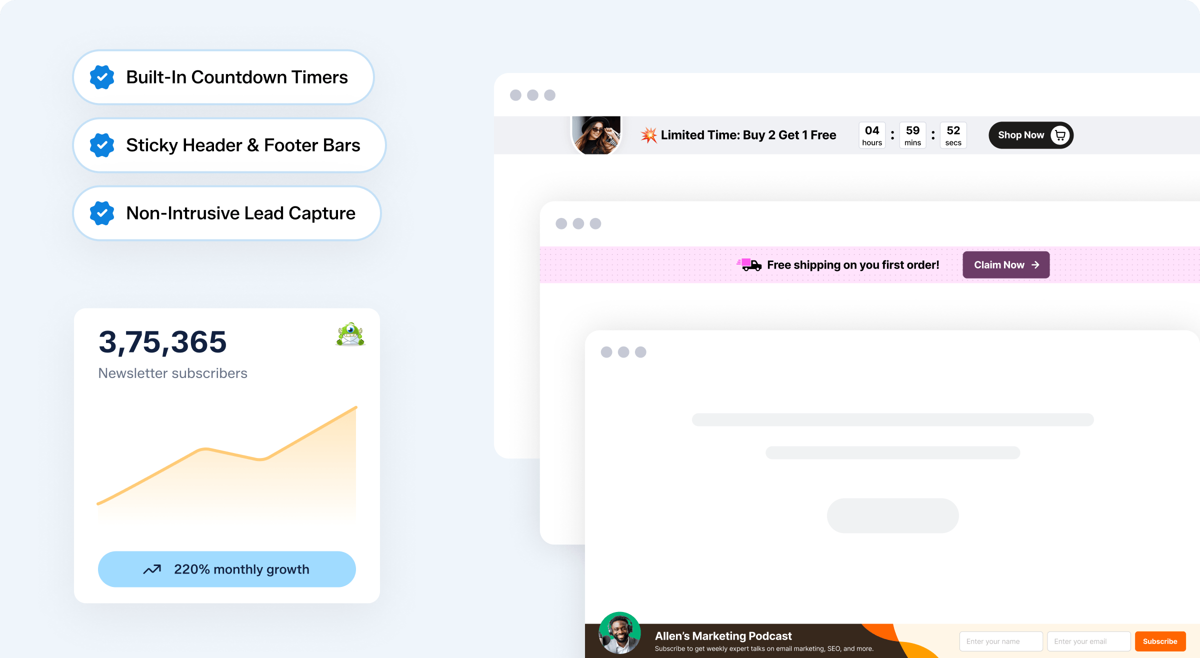 Floating Bars example
